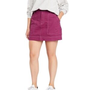 NWT Old Navy Utility Mini Skirt, "Berry" color, size 10
